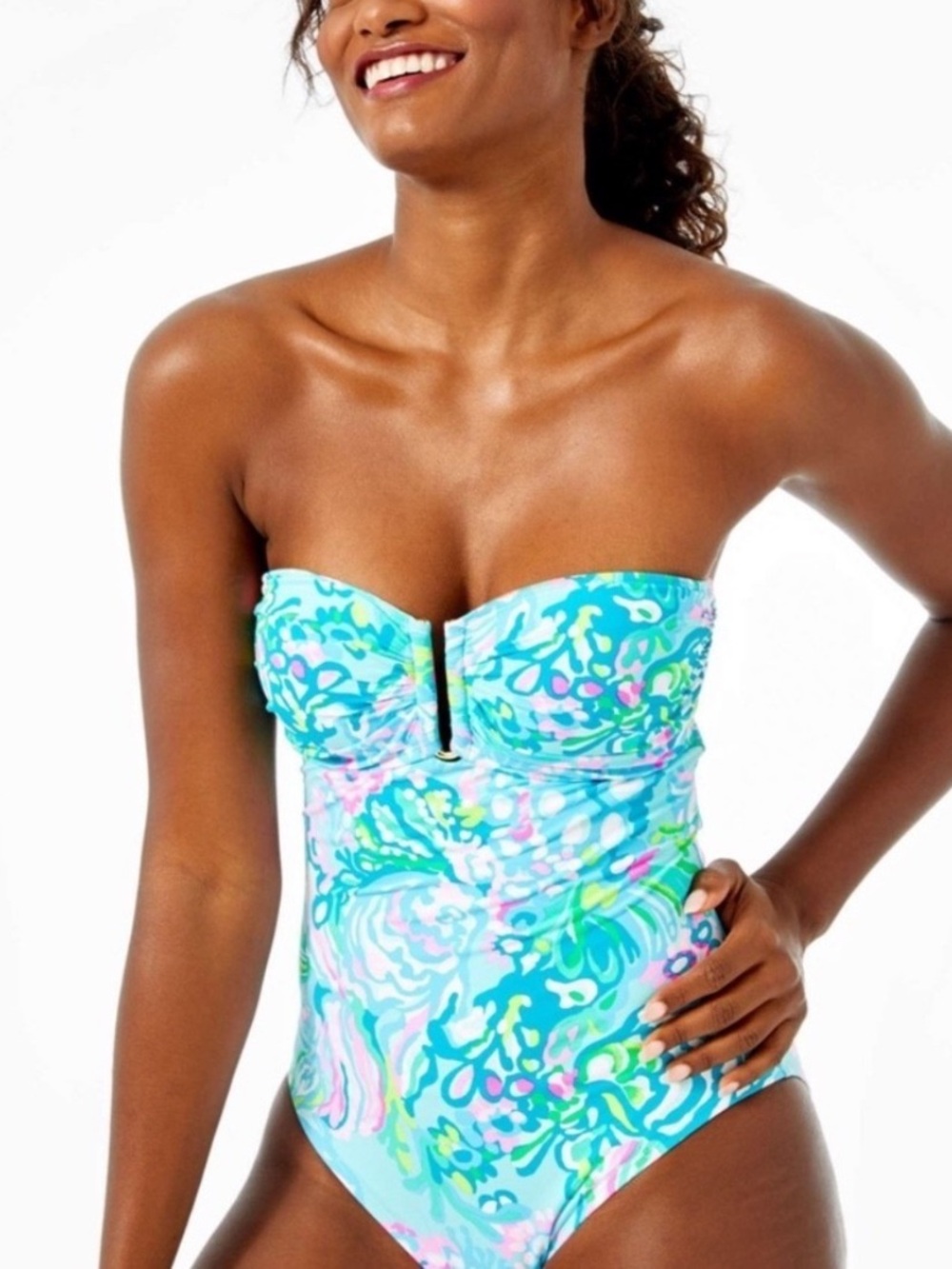 Lilly Pulitzer Dru One-Piece Swimsuit Size 16 - Picture 3 of 11
